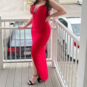 Formal red dress